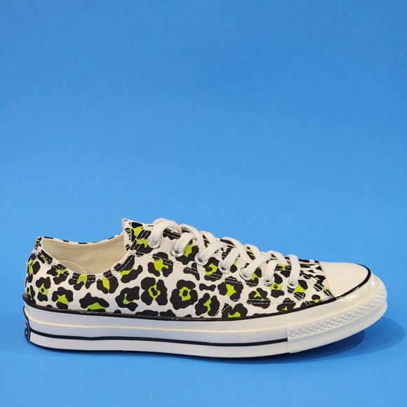 Converse Chuck 70 Ox Low Neon Leopard Sneakers 164410C NWT - Picture 2 of 6